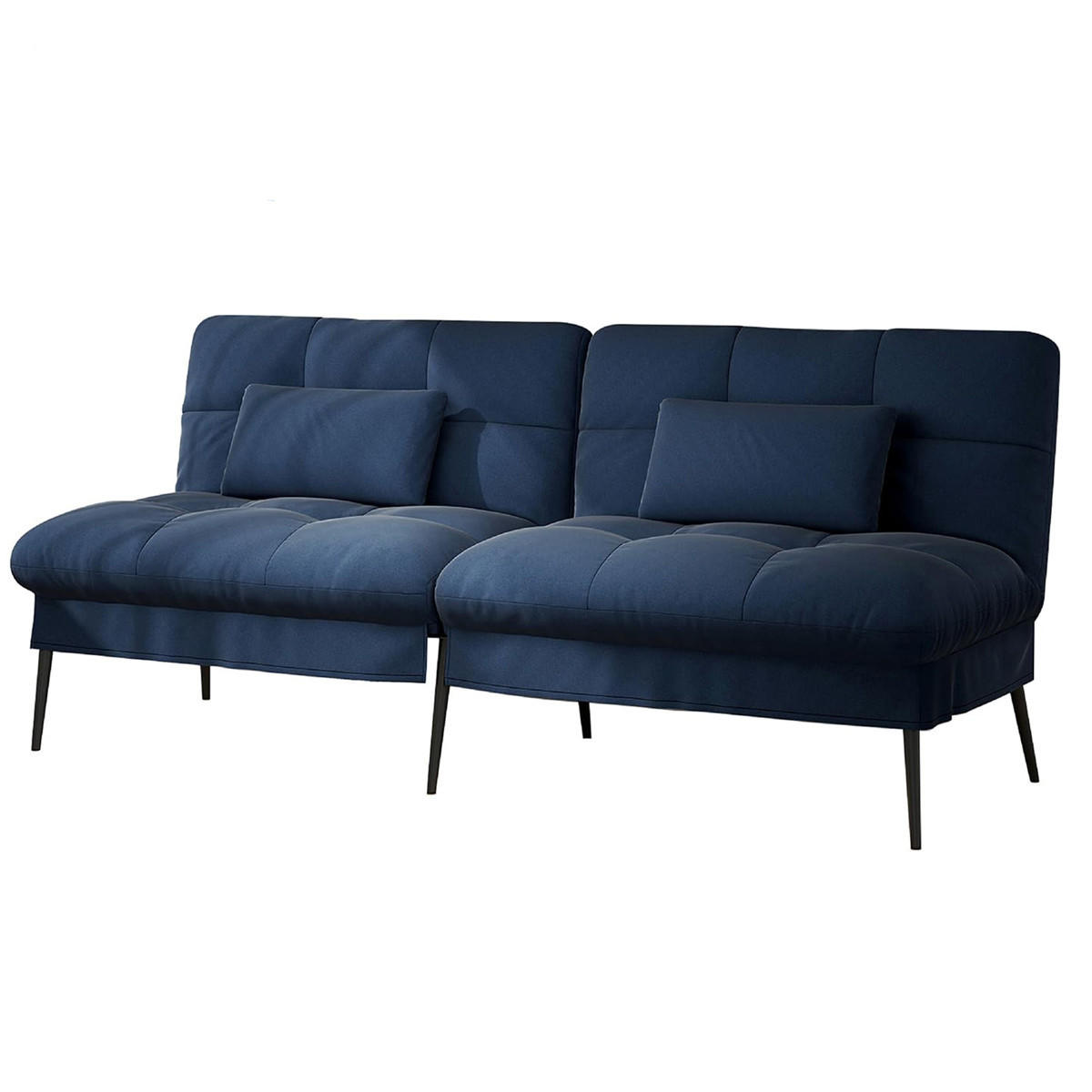 SCHLAFSOFA 3-Sitzer Gästebett mit Stoffbezug, Blau - Blau, Textil (174/42/102cm) - Kaket