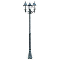 LED STEHLEUCHTE Norderney Schwarz - Schwarz, Glas (58/55/220cm)