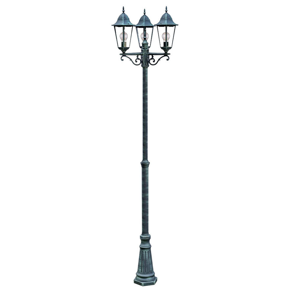 LED STEHLEUCHTE Norderney Schwarz - Schwarz, Glas (58/55/220cm)