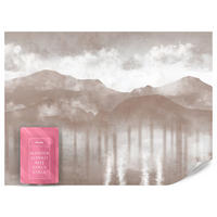 FOTOTAPETE Neblige beige Landschaft Berge 200x140 - Beige/Braun, Papier (200/140cm) - Muralo