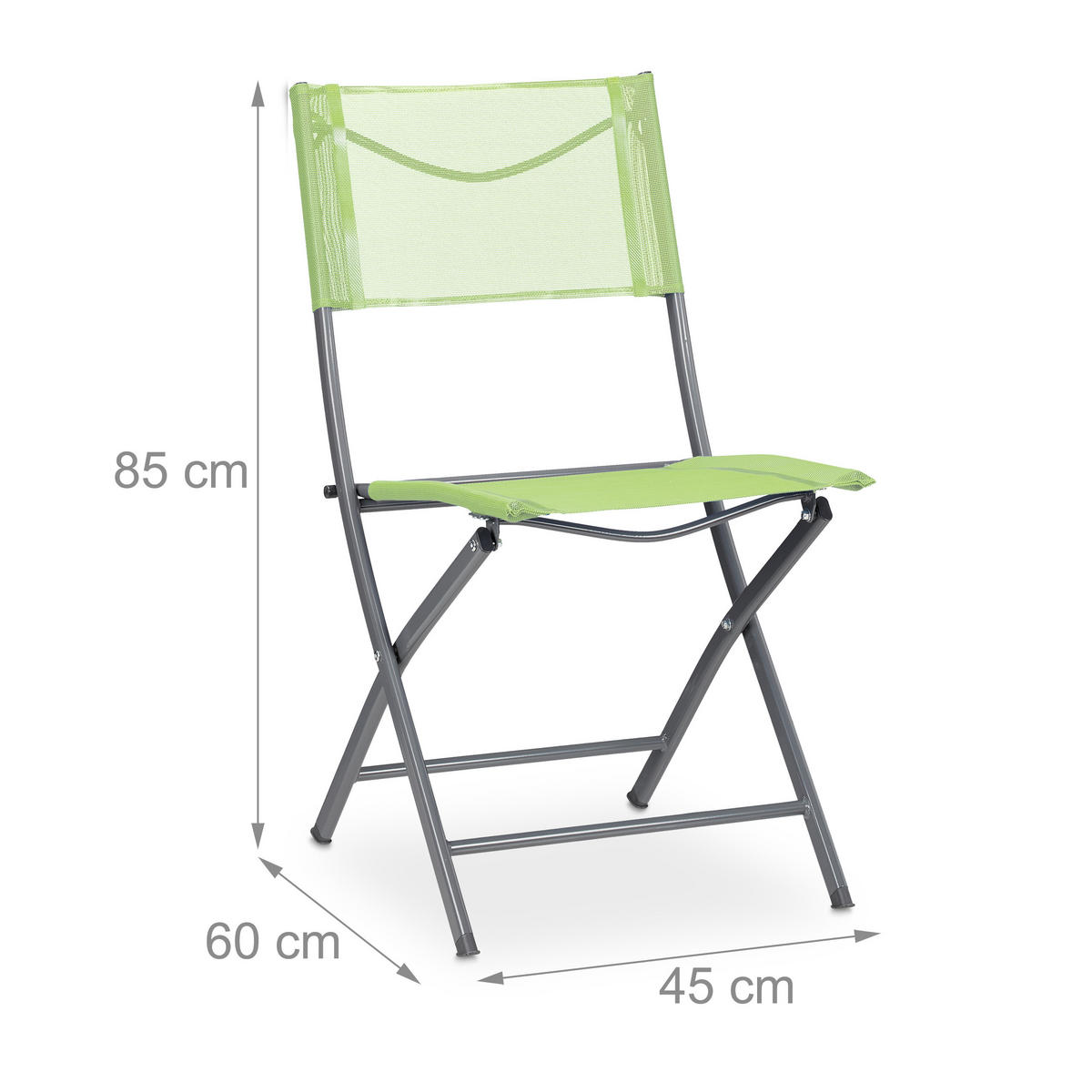 2XGARTENSTUHL - Multicolor, Textil/Metall (45/85/60cm) - Relaxdays