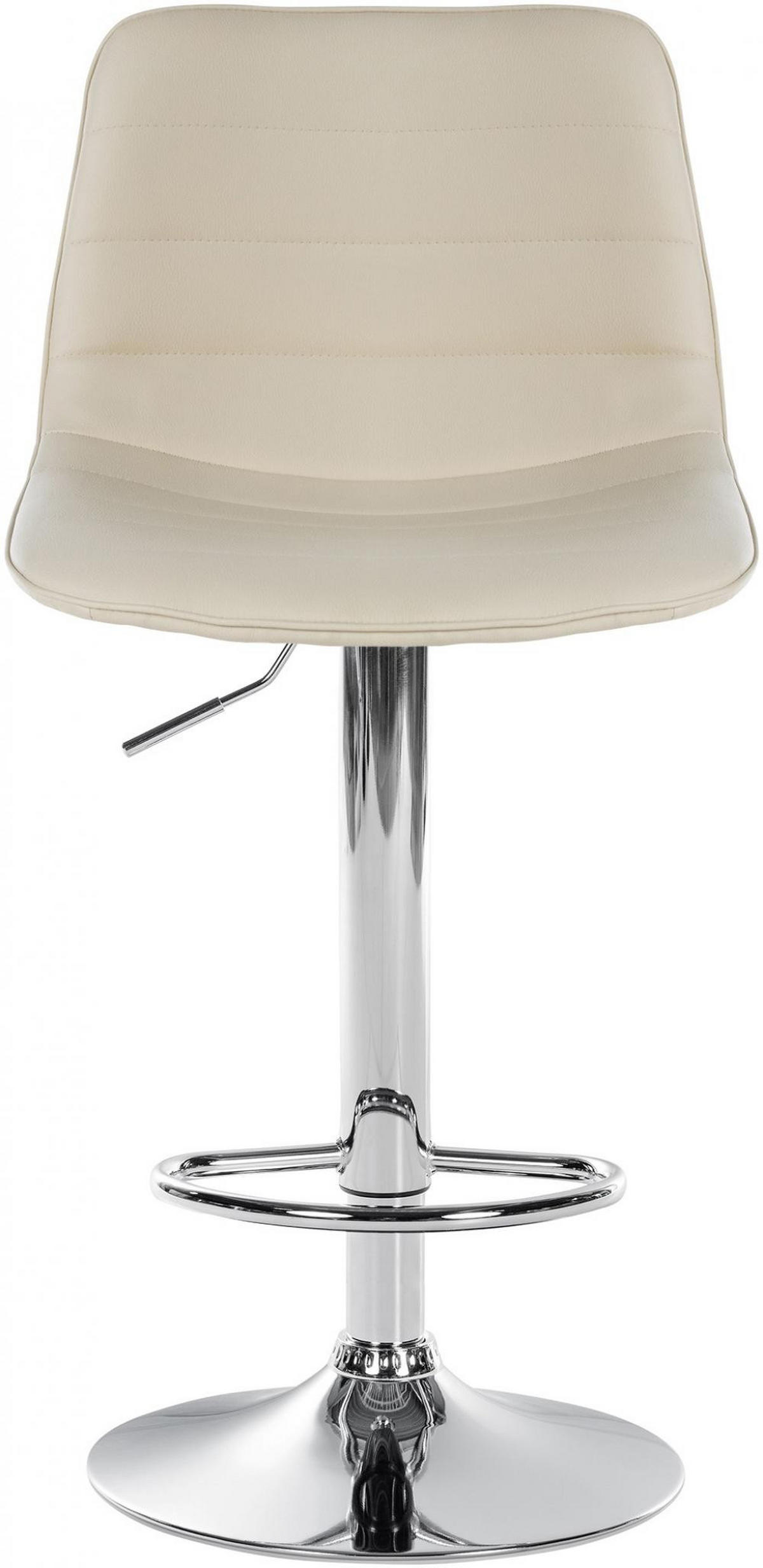 BARHOCKER 2er Set Lederlook creme - Creme, Textil/Metall (45/89/46cm) - CLP