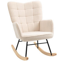 SCHAUKELSTUHL Polyester Berbervlies-Optik 71/98/101 cm Beige - Beige, Textil (98/101/71cm) - Redom