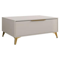 COUCHTISCH Xylix 1SZ - Beige/Goldfarben, Holzwerkstoff/Metall (75/104/45cm) - MIRJAN24