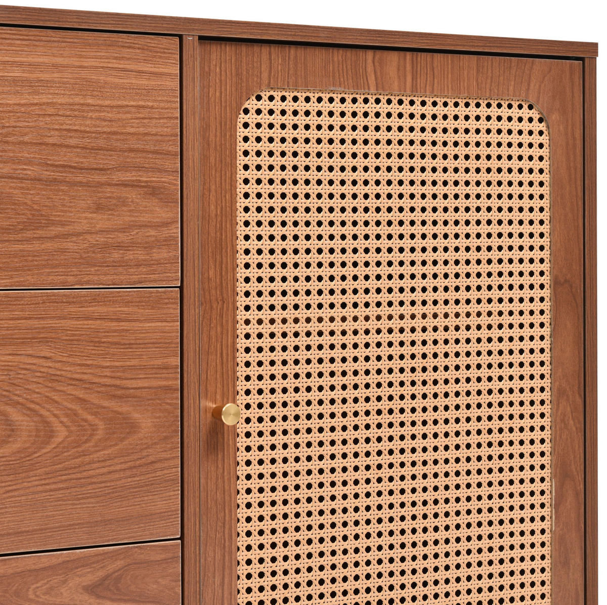 KOMMODE 150/90/40 cm Nussbaum aus Holz und Metall mit höhenverstellbarem Fachboden - Naturfarben, Metall (40/90/150cm) - OKMYHOME