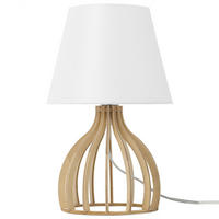 TISCHLAMPE Agueda 22/22/36 cm - Weiß, Holzwerkstoff (22/22/36cm) - Beliani