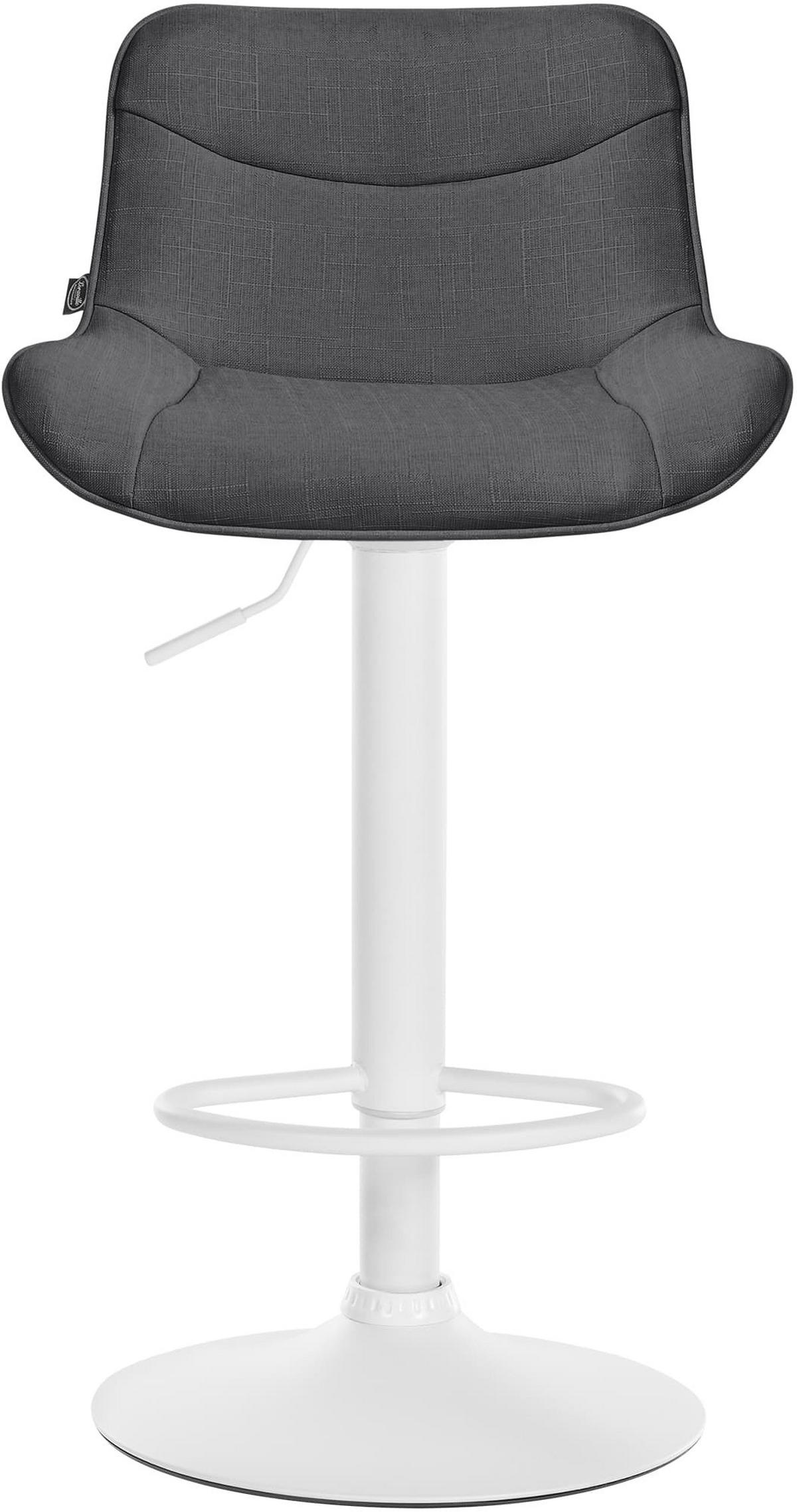BARHOCKER Stoff dunkelgrau - Dunkelgrau/Weiß, Textil/Metall (49/85/51cm) - CLP