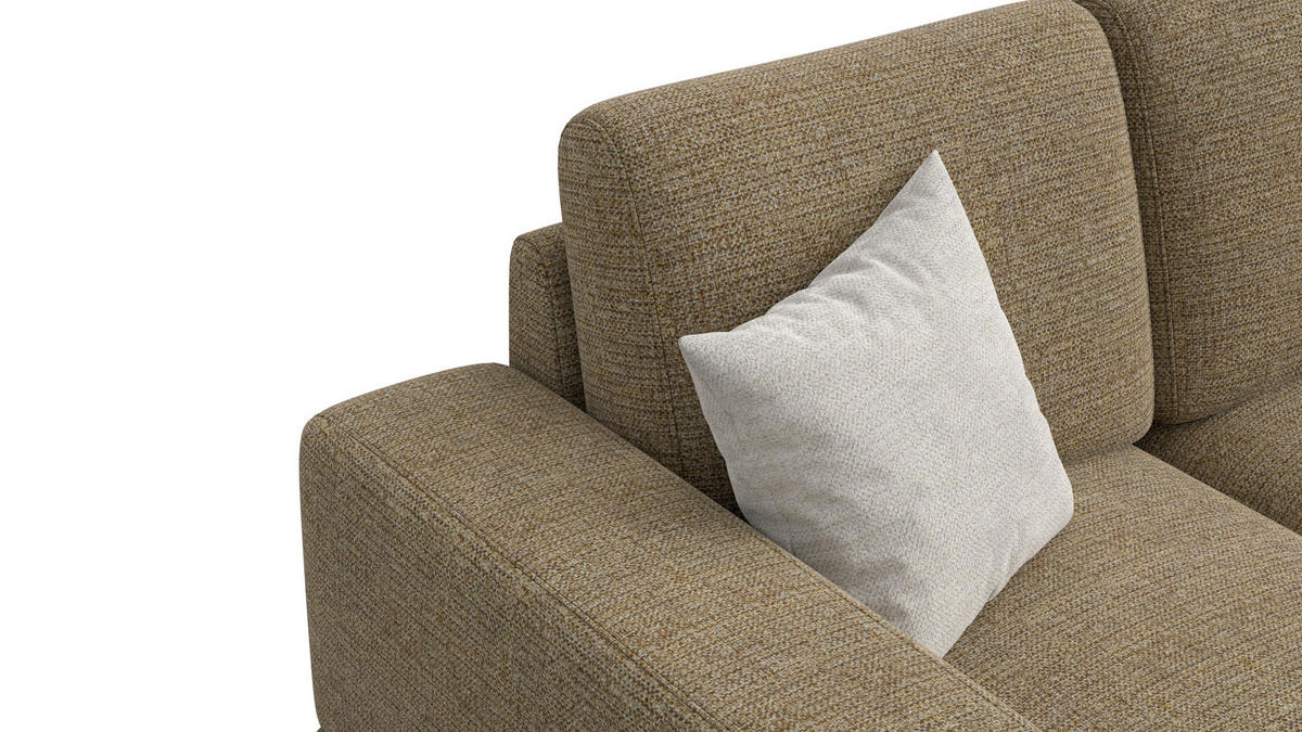 SOFA OTTO 2-Sitzer, taupe - Taupe/Schwarz, Holz/Textil (171/89/98cm) - Courtois Laville