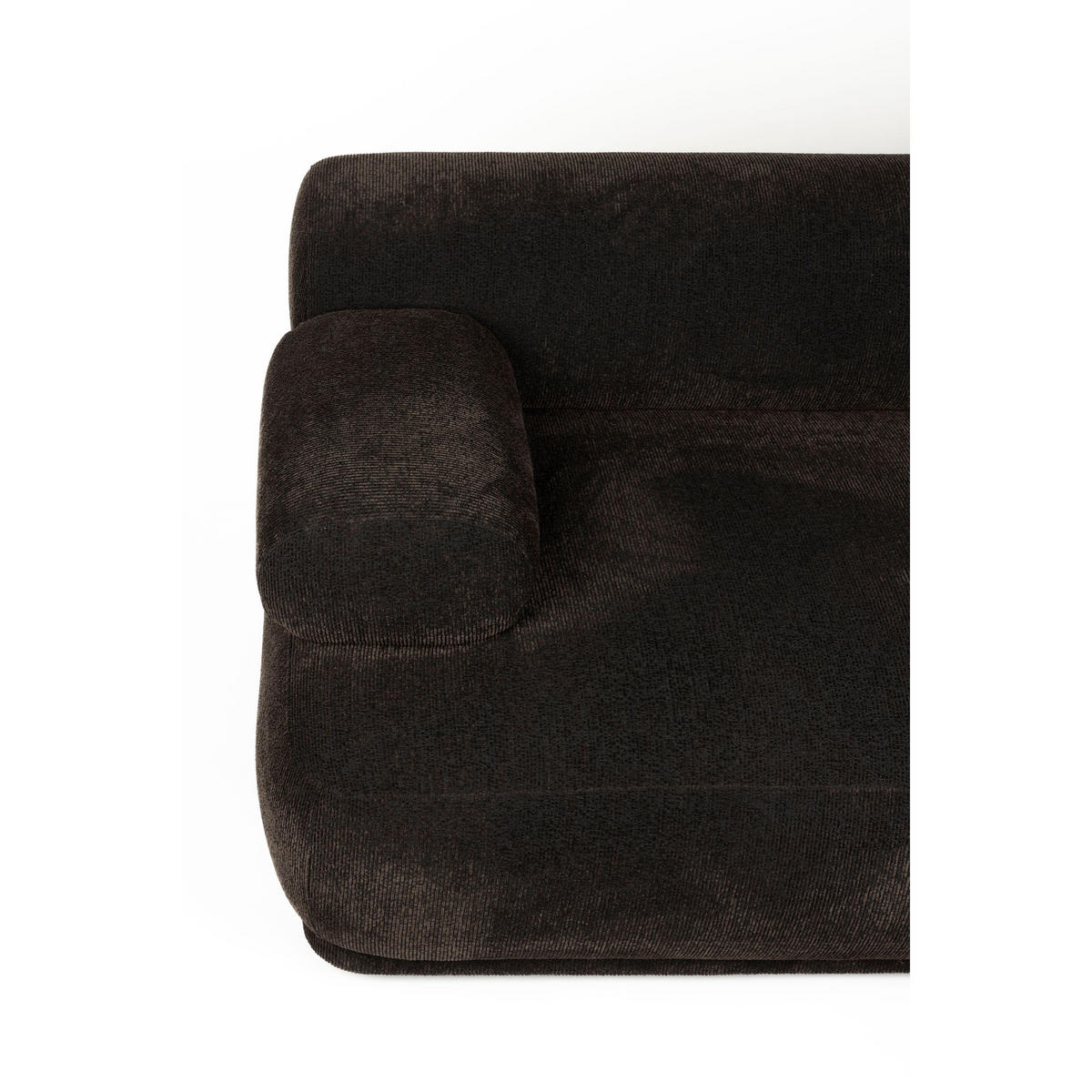 SOFA 7,5-SITZER Rembrandt Links Dunkelbraun - Braun, Kunststoff (594/97cm) - Zuiver