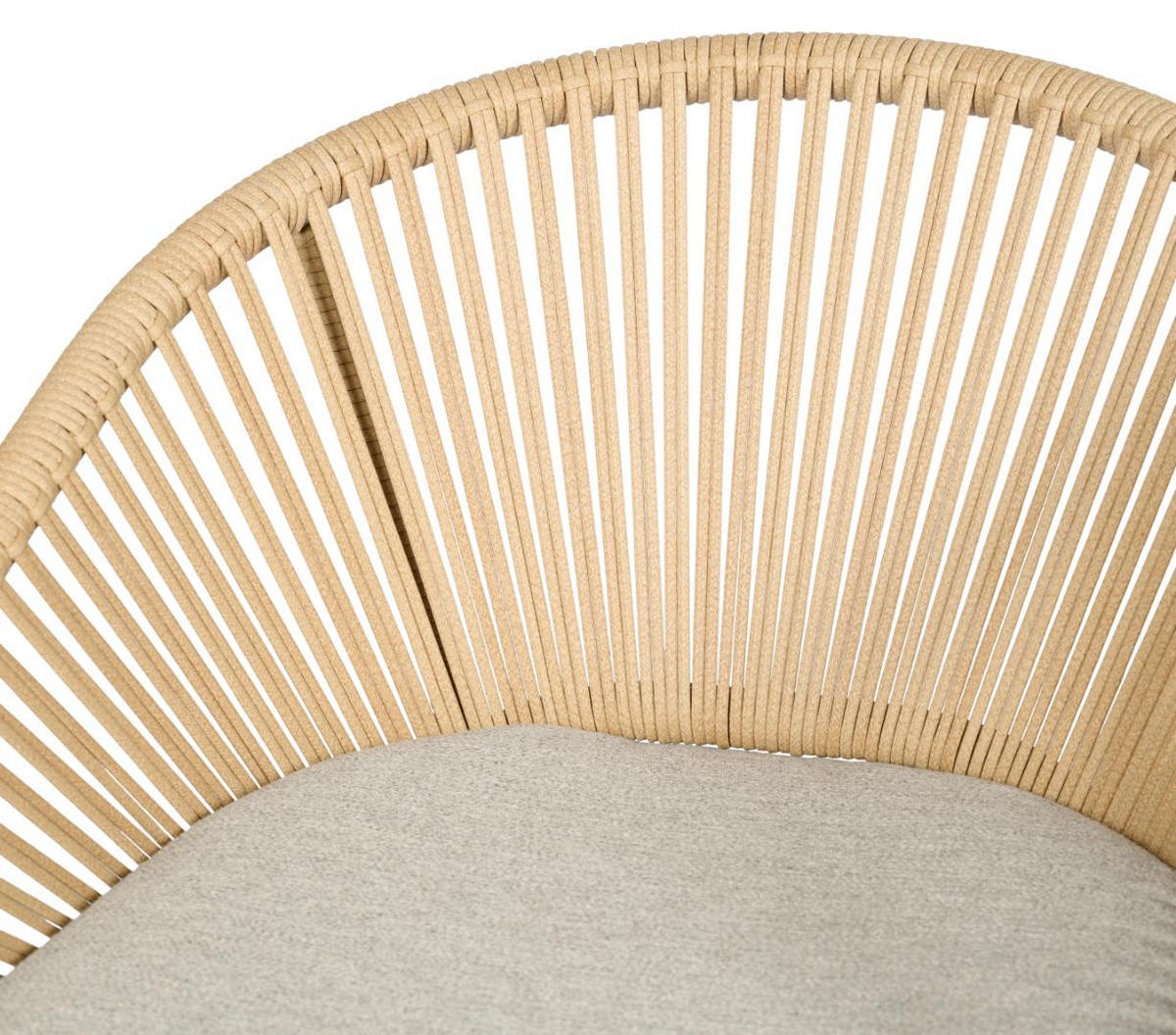 GARTENSTUHL, Marina, Natur, Metall / Rattan / Polyester, 57 x 64 x 76 cm - Naturfarben, Metall (57/76/64cm) - ebuy24