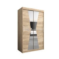SCHWEBETÜRENSCHRANK 200/120/62 2-türig - Silberfarben/Sonoma Eiche, Holz/Kunststoff (120/200/62cm) - Abiks Möbel