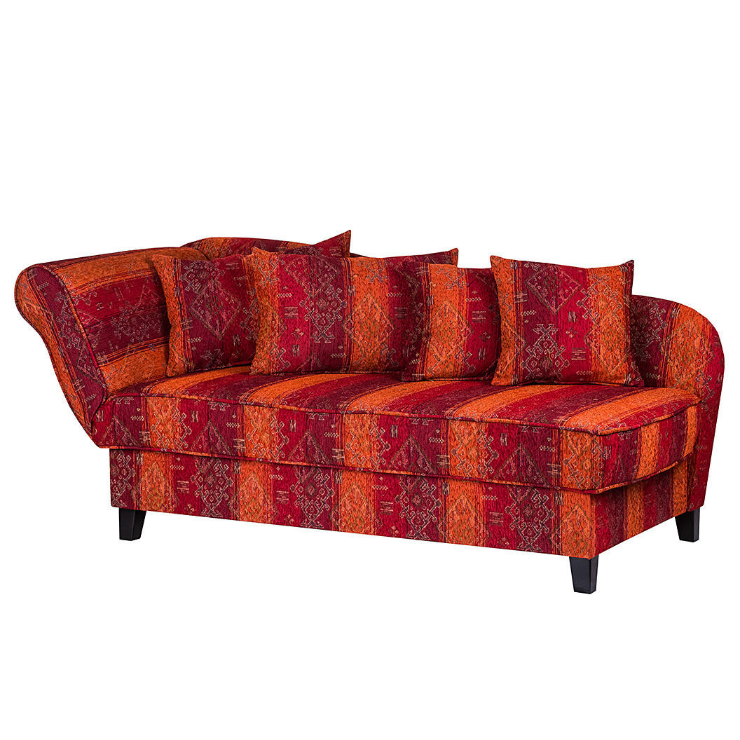 RECAMIERE - Webstoff - Rot - Rot/Orange, Textil (193/82/91cm) - home24