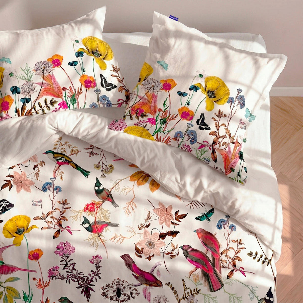 KISSENBEZUG Birds of paradise 80x80 cm - Multicolor, Textil (80/80cm) - Happy Friday