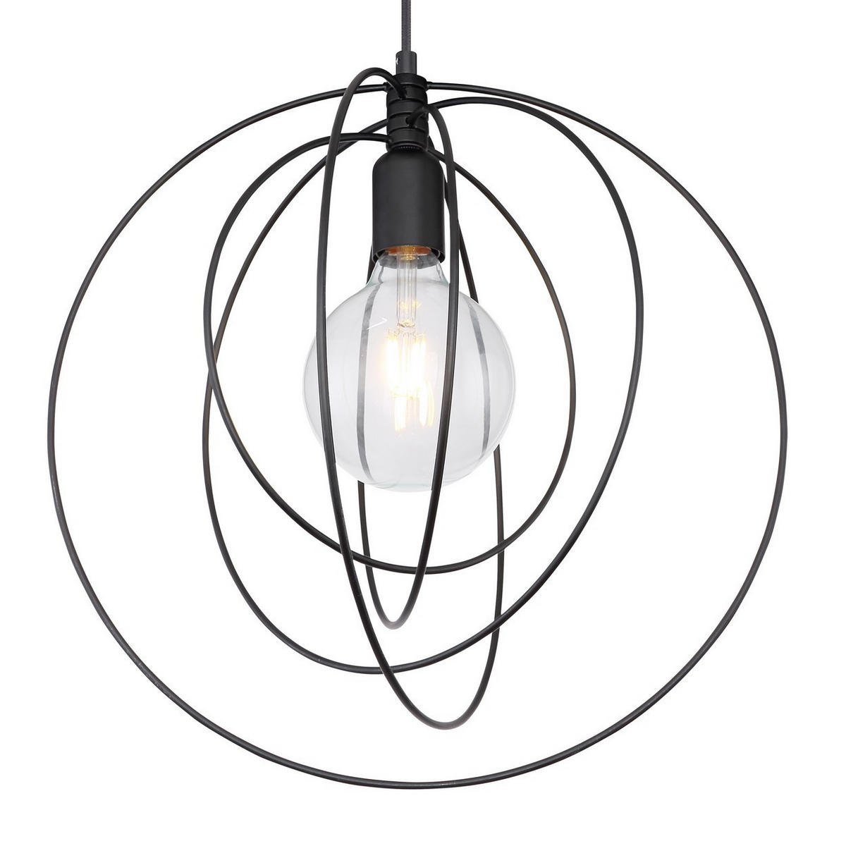 HÄNGELEUCHTE SARINI Schwarz - Schwarz, Metall (40.2/40.2/120cm) - Globo Lighting