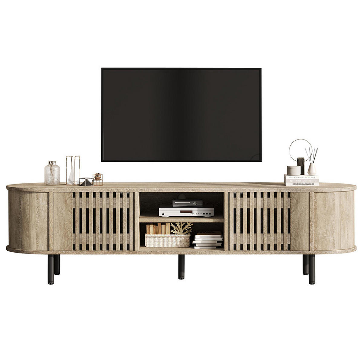 LOWBOARD in 160 x 40 x 47cm, Naturholzfarbe - Naturfarben, Holzwerkstoff (160/47/40cm) - KOMHTOM