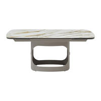ESSTISCH - 6 Personen, 8 Personen, 10 Personen - Glas, Keramik - Weiß - DAVULO - Weiß, Glas/Keramik (90/220/75cm) - Vente-Unique