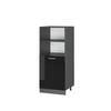 HERDUMBAUSCHRANK R-Line Schwarz Hochglanz 60 cm - Schwarz Hochglanz/Anthrazit, Holzwerkstoff (60/143/57cm) - Vicco