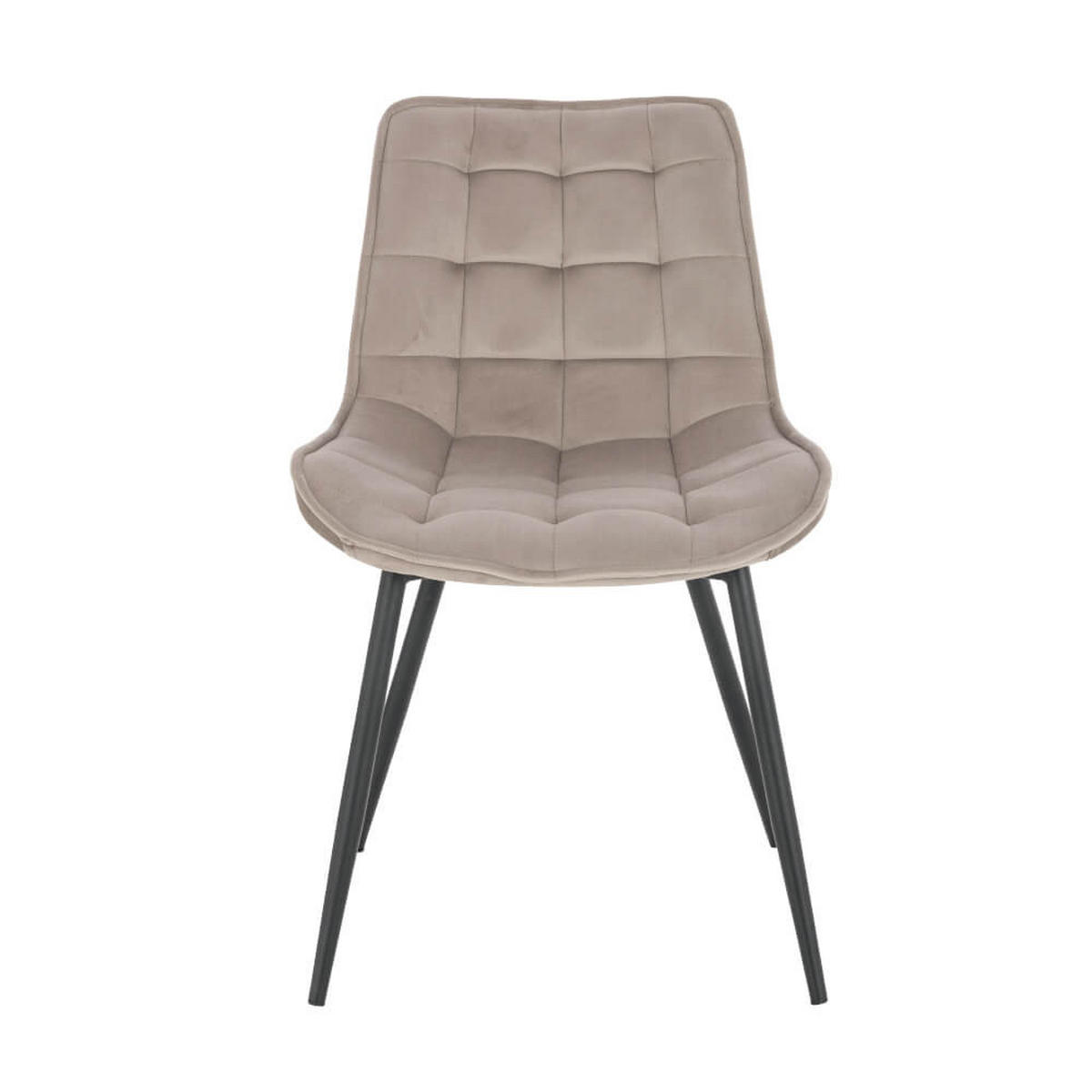 ESSZIMMERSTUHL IKALO - Farbe: Hellbraun, Menge: 2 - Hellbraun, Textil/Metall (61.5/79.8/50.5cm) - Home Deluxe