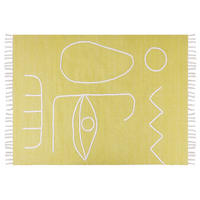 OUTDOOR-TEPPICH Yavu 200/140 cm - Gelb, Kunststoff (140/200cm) - Beliani