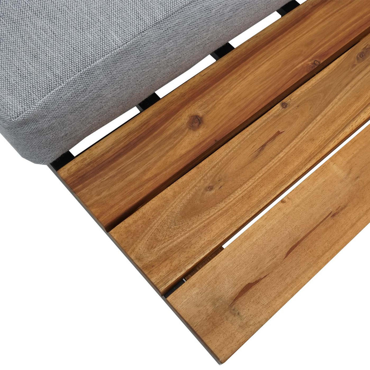 GARTEN GARNITUR 3ER-SET Braun, Hellgrau - Hellgrau/Braun, Holz - MCW