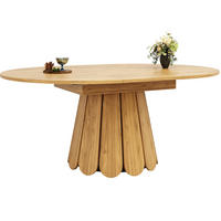 ESSTISCH 118(158)/118/76,8 cm Natur aus MDF ausziehbar - Naturfarben, Holzwerkstoff (158/118/76cm) - OKMYHOME