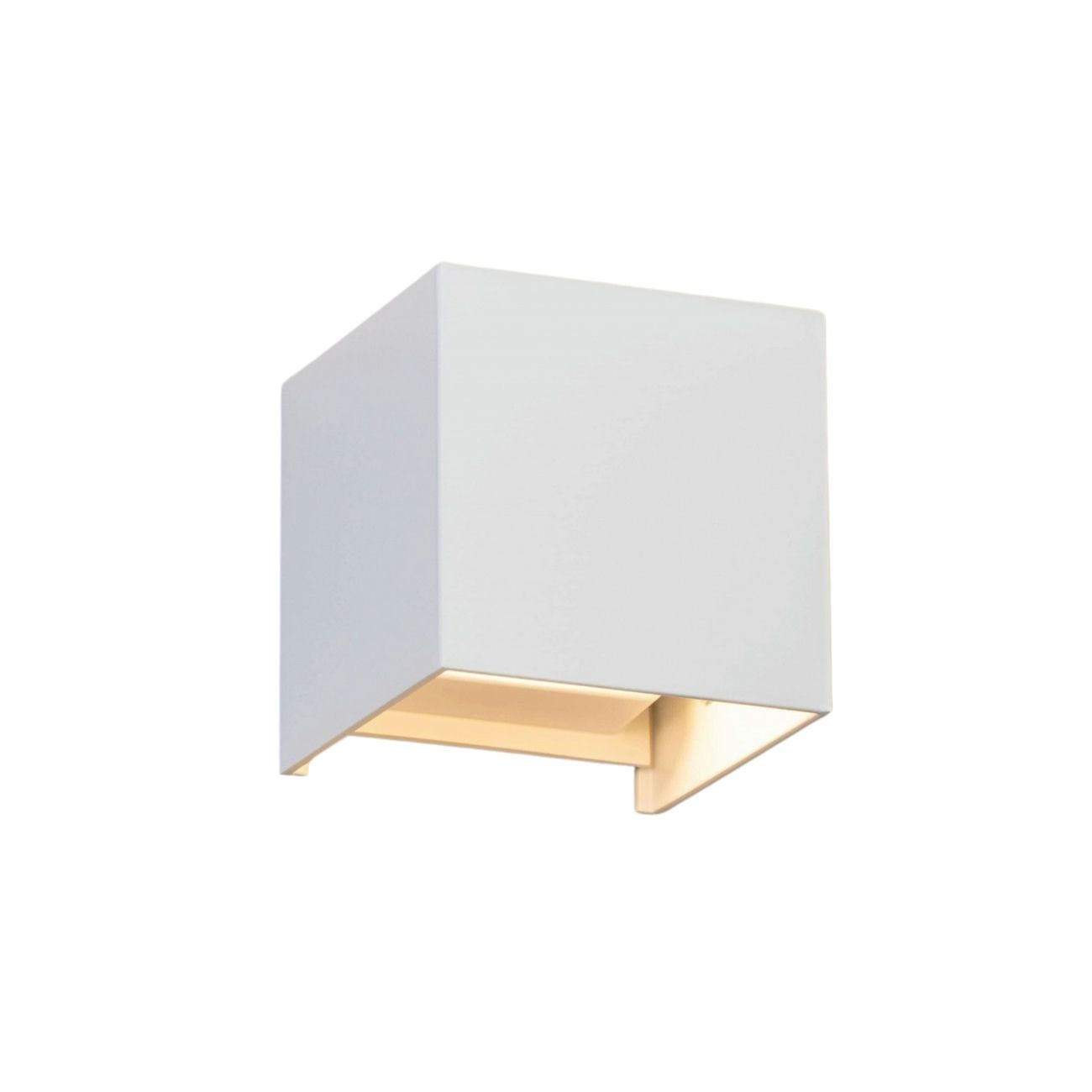 WANDLEUCHTE Cubic, Weiß, 10cm, Dimmbar - Weiß, Metall (10/10/10cm) - KOSILUM