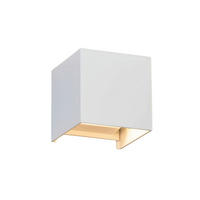 WANDLEUCHTE Cubic, Weiß, 10cm, Dimmbar - Weiß, Metall (10/10/10cm) - KOSILUM