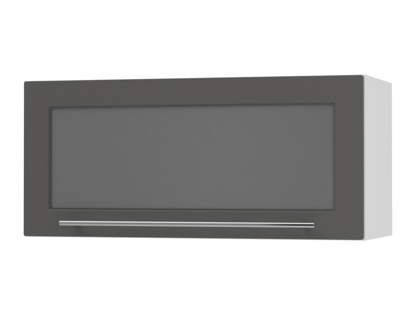 KLAPPHÄNGESCHRANK Kvantum W4BS/80 Graphit Matt / Weiß Matt 80 / 32,5 / 36cm - Graphitfarben/Weiß, Holz/Holzwerkstoff (80/36/32.5cm) - Feldmann-Wohnen