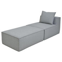 CHAISELONGUE Hellgrau - Hellgrau, Textil (75/63/194cm) - MCW