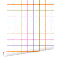 TAPETE Karomuster 50 x 900 cm - Weiß, Papier (50/0.1cm) - ESTAhome