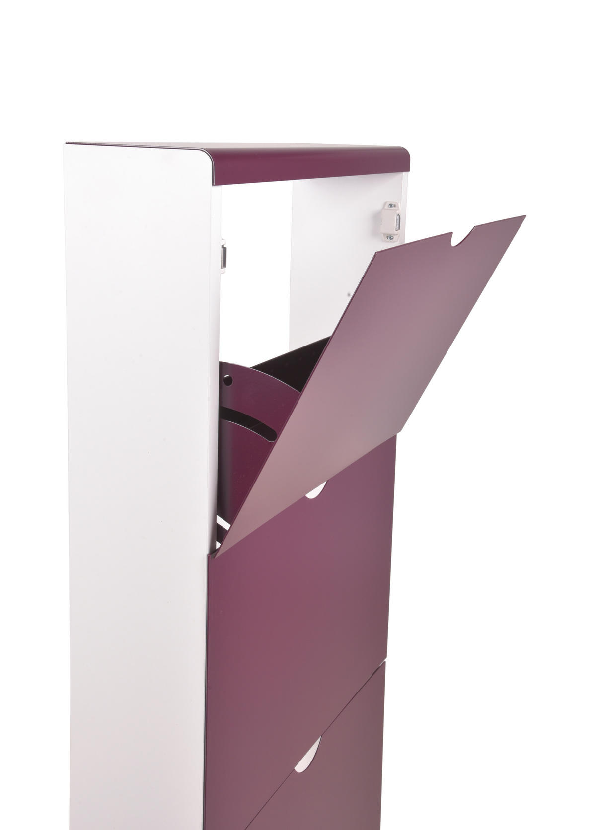 SCHUHKIPPER Eddi 4 Kippladen Holz Violett 138x51x16cm - Violett, Holz (51/138/16cm) - DELUKE