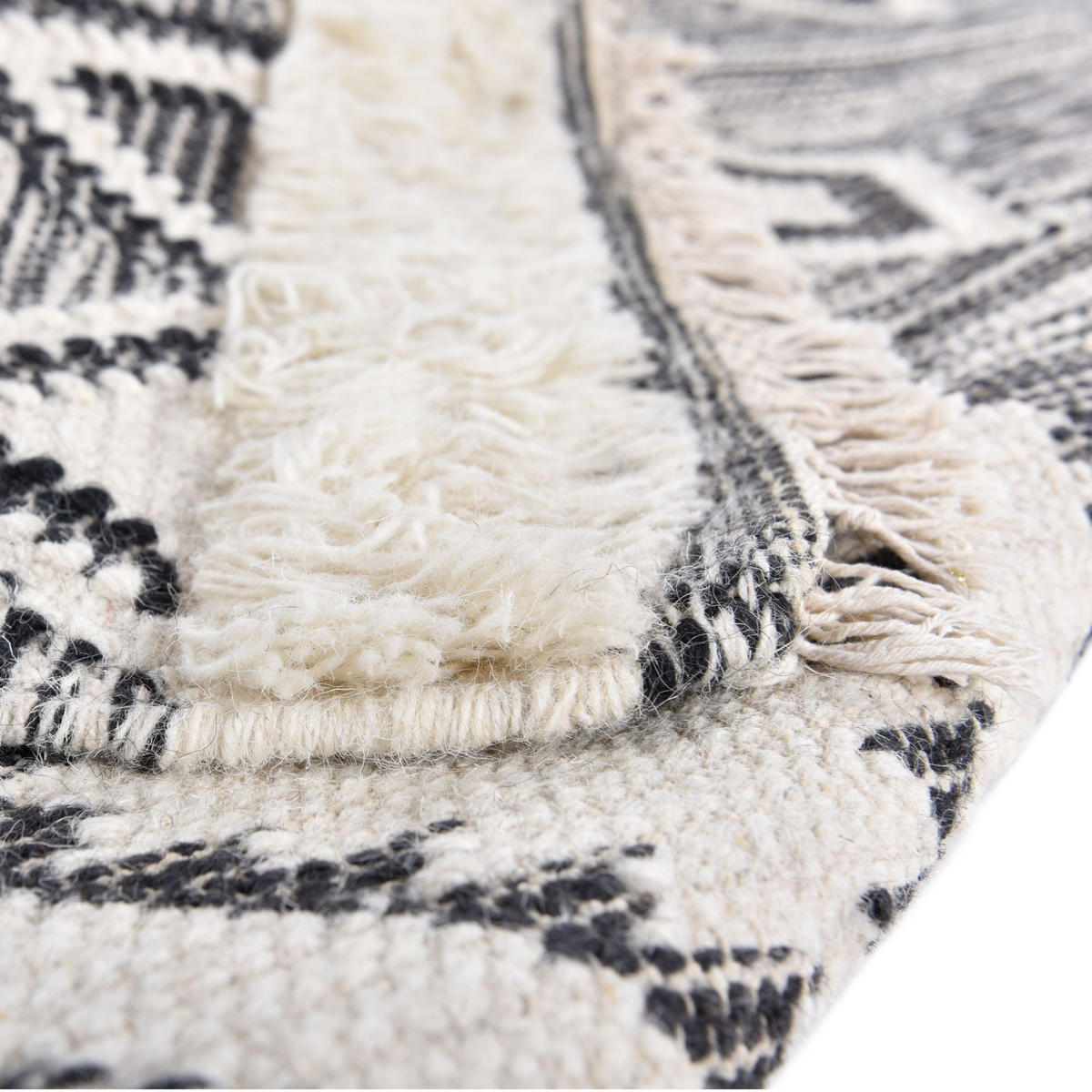 FLACHWEBETEPPICH Edler Kelim, modern 170x240 cm - Schwarz, Textil (170/240cm) - Rug and Roll