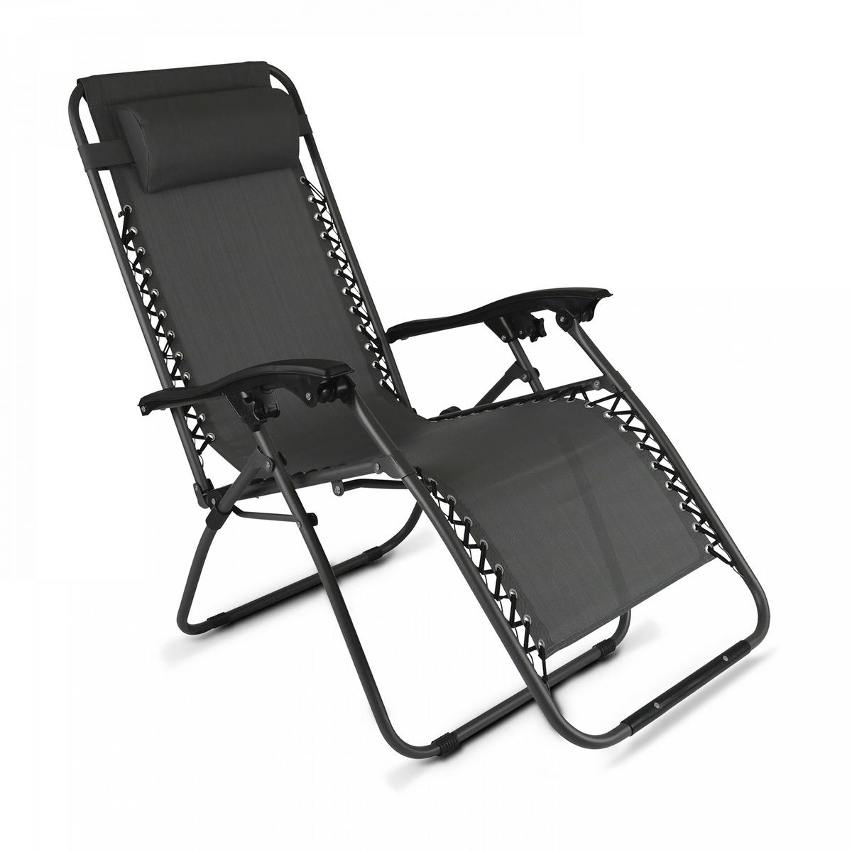 LOUNGESESSEL 2-tlg., Grau - Grau, Metall (160/110/65cm) - Oviala
