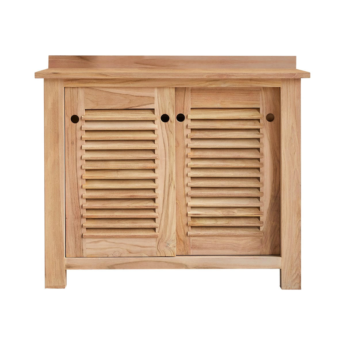 WASCHTISCHUNTERSCHRANK Coline Natur aus Teak - Naturfarben, Holz (95/80/57cm) - Tikamoon