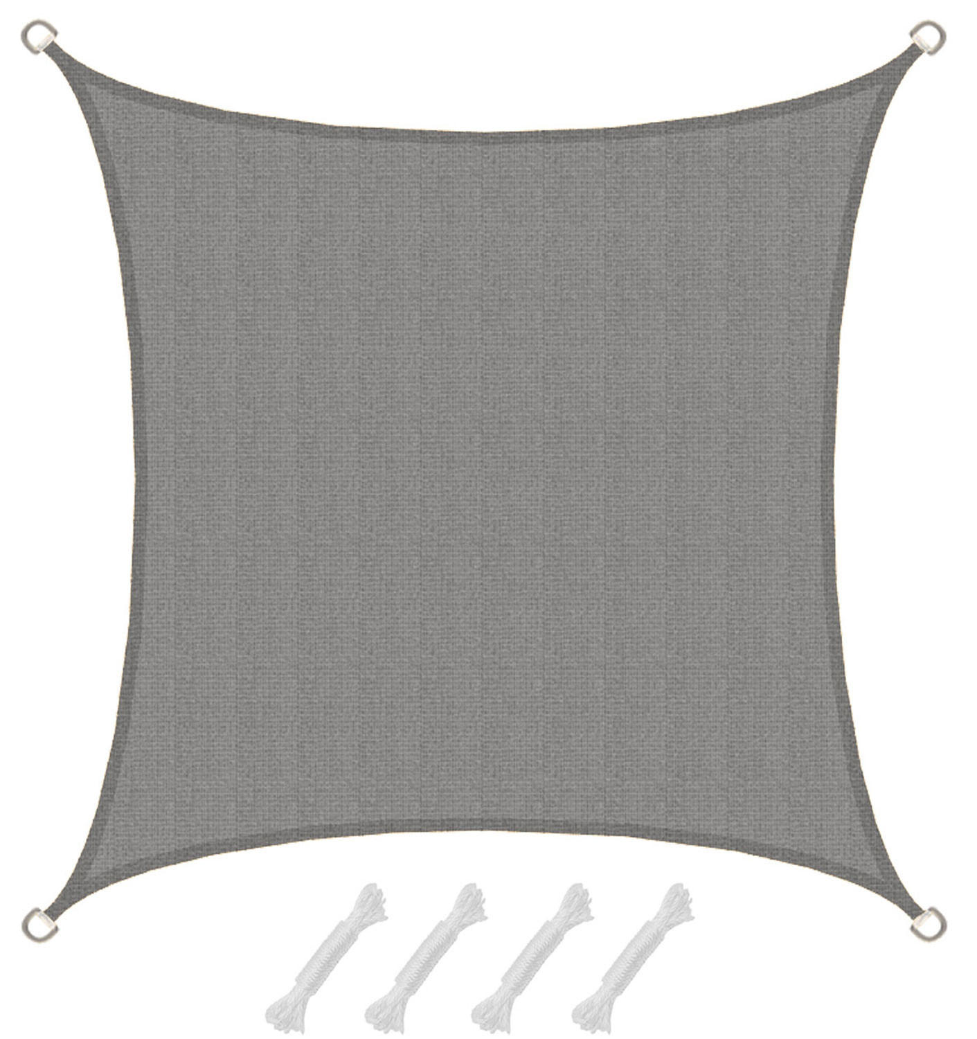 SONNENSEGEL Luftdurchlässig 200 cm Grau - Grau, Kunststoff (200/200cm) - Amanka