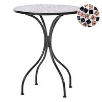 GARTENTISCH Schwarz Carpino - Goldfarben/Schwarz, Metall (60/60/74cm) - Beliani