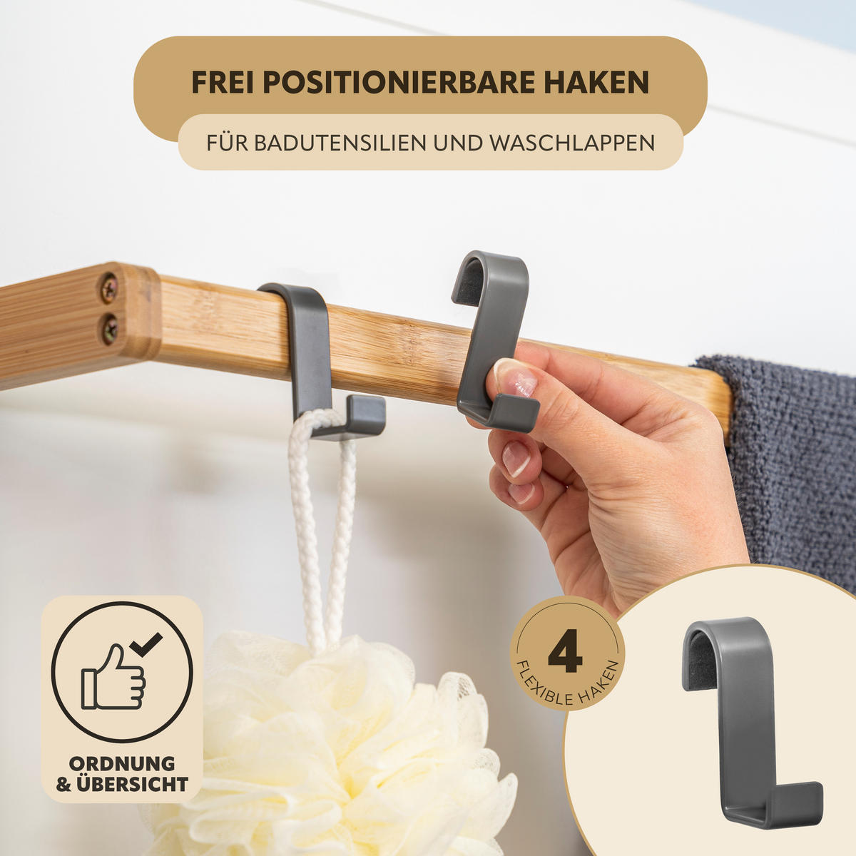 TÜR-HÄNGEREGAL, grau - Grau, Holz (65/86/17cm) - eluno