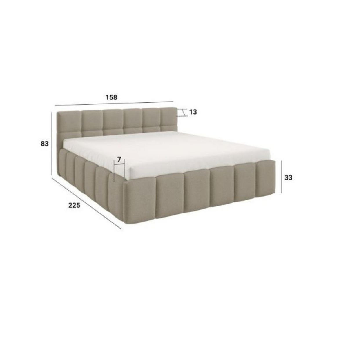 POLSTERBETT NUBO Slim 140x200 cm mit Bettkasten (Quelle 100) - Schwarz, Holz (200/140cm) - Dekori_Interiors