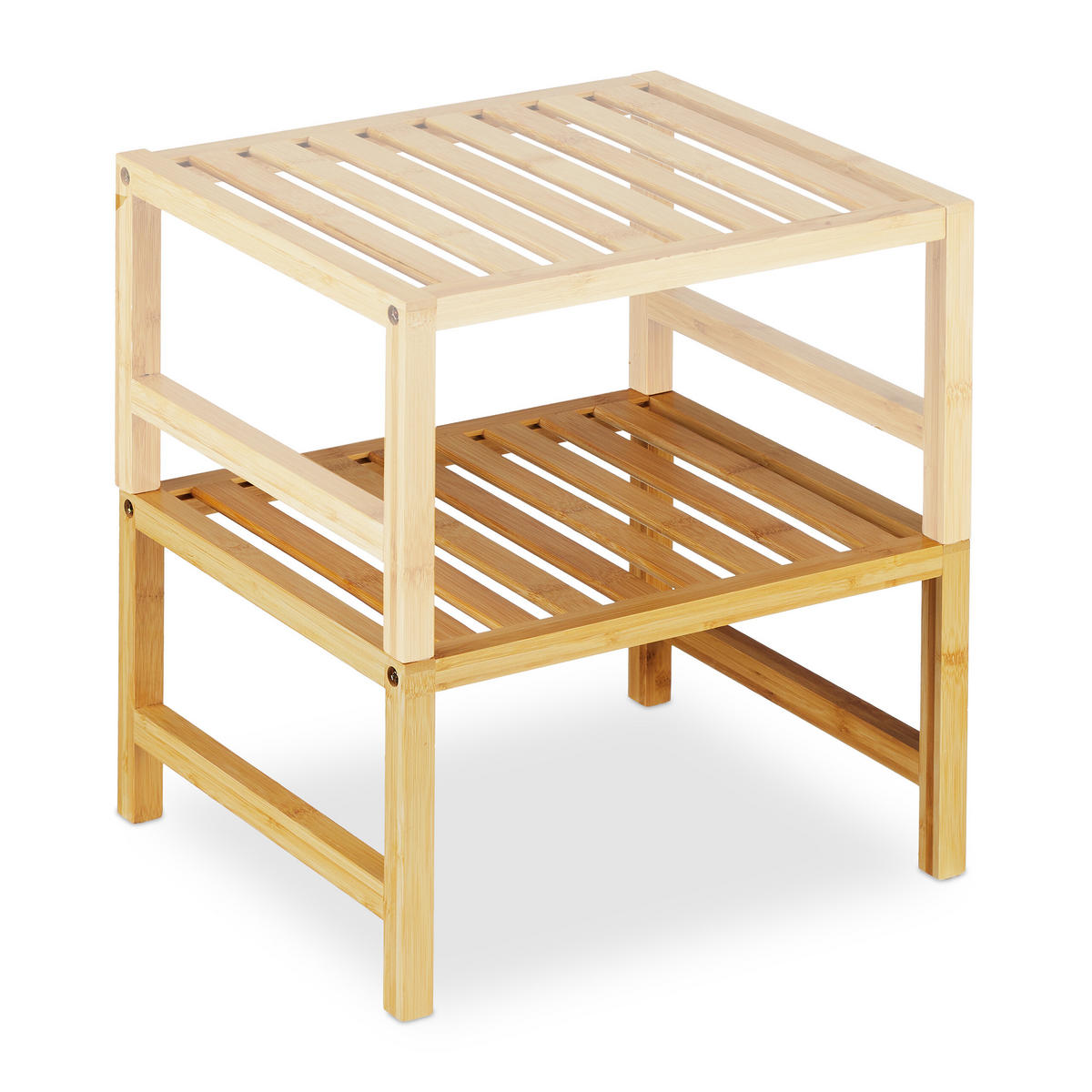 2xSCHRANKEINSATZ - Hellbraun, Holz (35.5/20/30.5cm) - Relaxdays