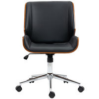 BÜROSTUHL mit Wippfunktion, Schwarz - Schwarz, Leder (60/96/53cm) - Vinsetto