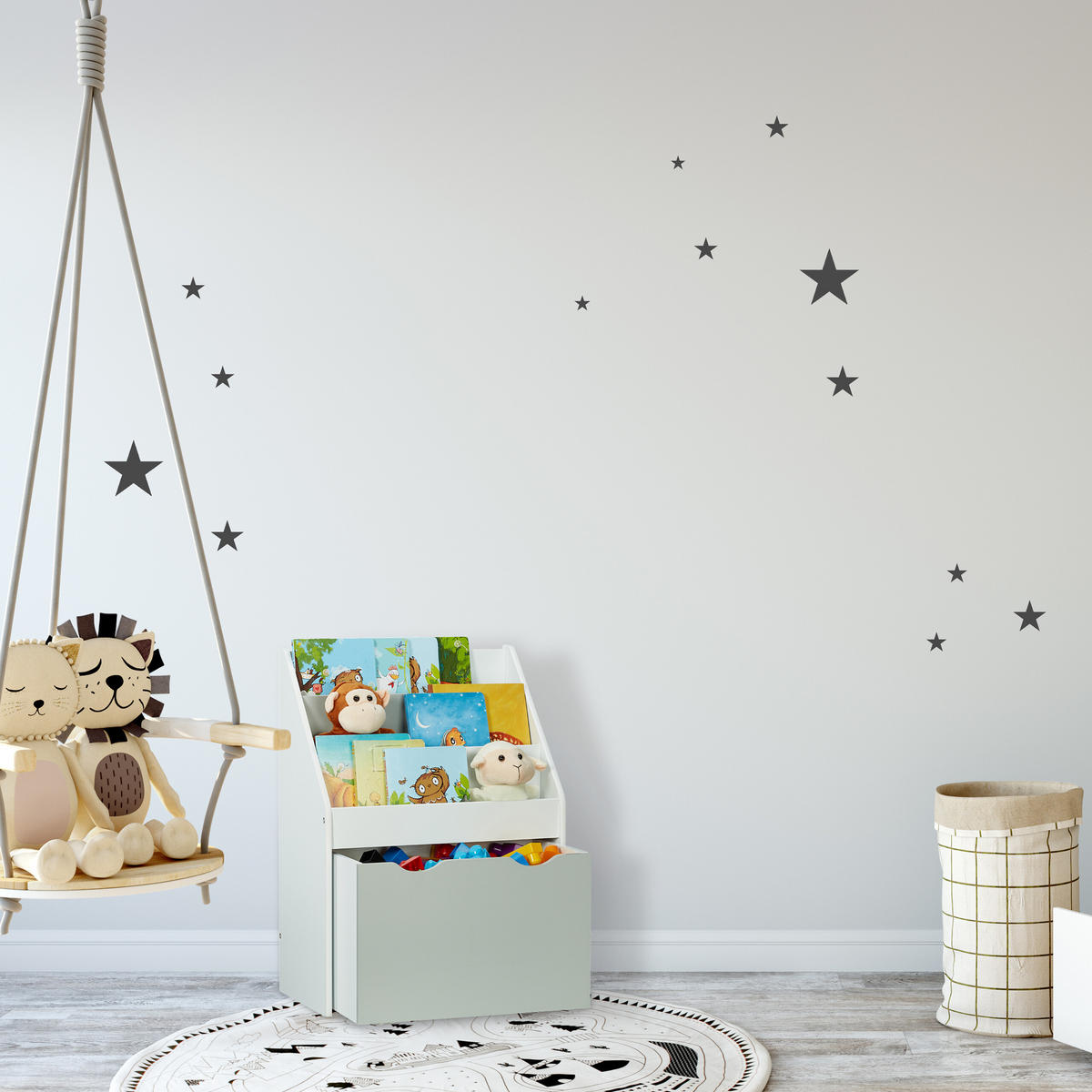 KINDERREGAL - Multicolor, Holzwerkstoff (50.5/70/28cm) - Relaxdays