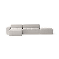 ECKSOFA RIFU LA mit Schlaffunktion, Silber - Grau, Textil (363/185cm) - Fedve