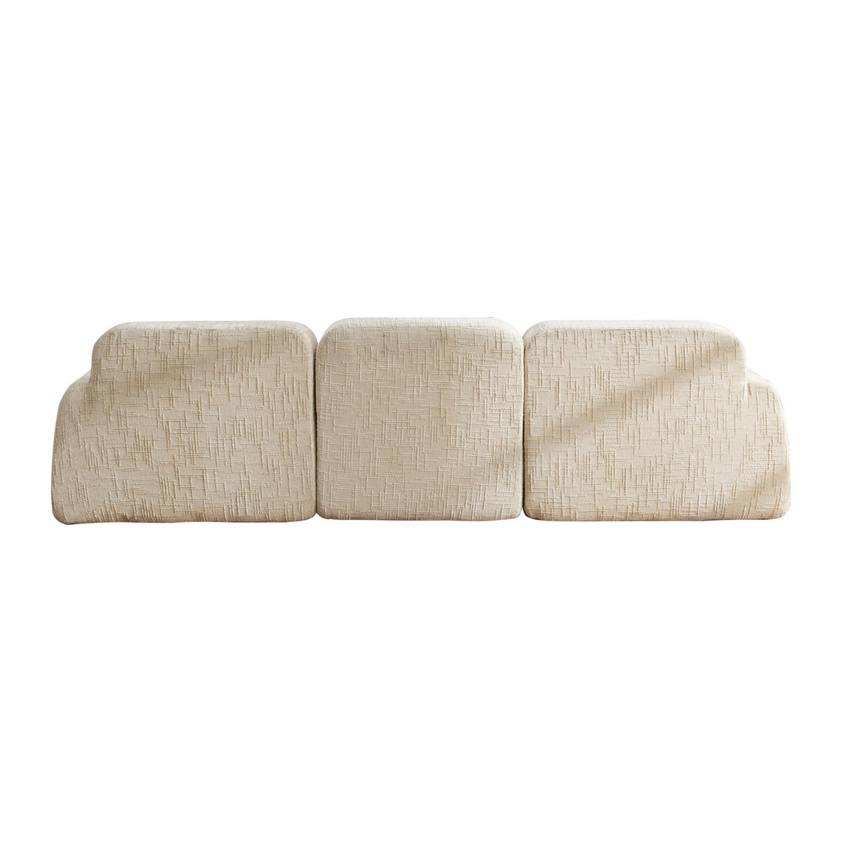 ECKSOFA 269.5/182.5/73 cm Beige mit beweglicher Fußhocker - Beige, Textil (182.5/269.5cm) - Oxeza