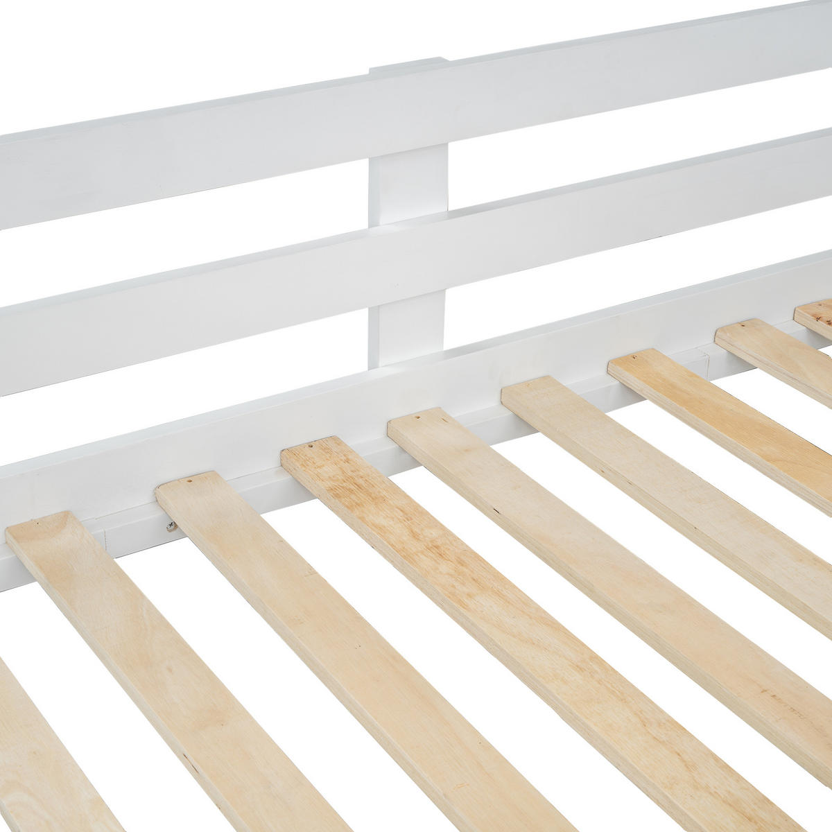 ETAGENBETT 90/200 cm in Weiß & Natur mit Schrank, Regal und Fenster aus Kiefer & MDF - Weiß/Naturfarben, Holz/Holzwerkstoff (90/200cm) - CHICFURN