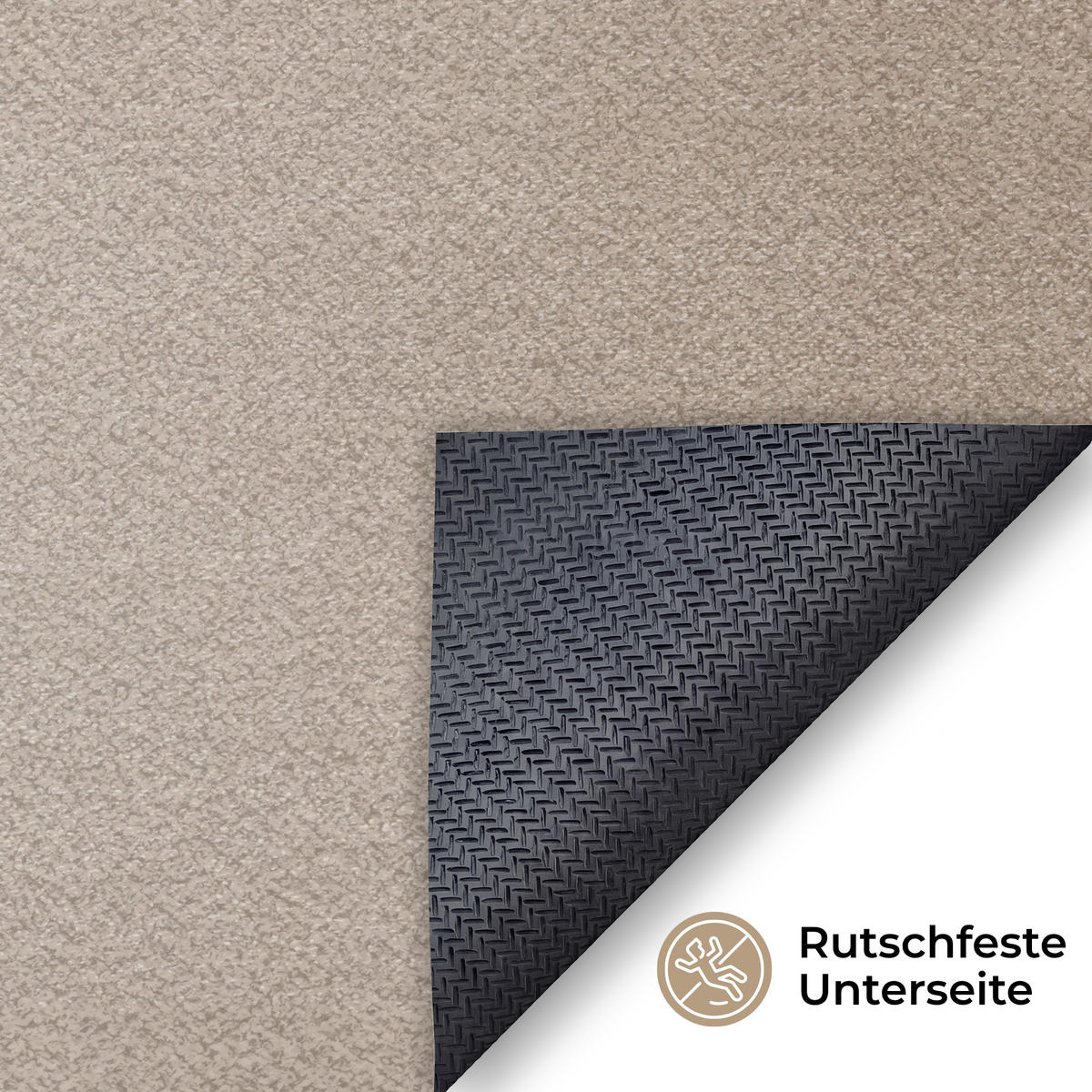 FUSSMATTE Wellenlinien - Fließend - Sandfarben Fußabtreter 180x120 cm - Beige, Kunststoff (180/120cm) - MuchoWow