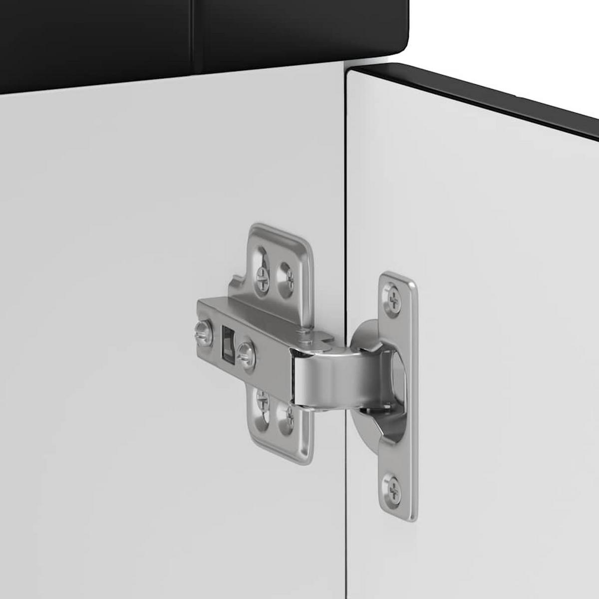 KÜCHENUNTERSCHRANK Kalmar mit 2 Türen, 1 Schublade 80/46/81,5 cm aus Holzwerkstoff Schwarz - Schwarz, Holz (80/81.5/46cm) - vidaXL