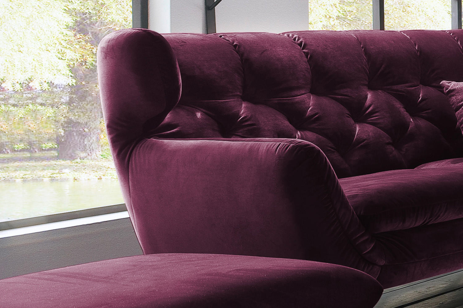 Thumbnail - Kawola Sofa, Violett, Textil, Echtholz, 2-Sitzer, Füllung: Komfortschaum, 175x94x95 cm, Wohnzimmer, Sofas & Couches, Sof...