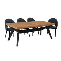 ESSTISCH VERSO Ausziehbar 200 - 300 / 100 x 76 cm - Eichefarben/Schwarz, Holz (200/100/76cm) - MASSENO