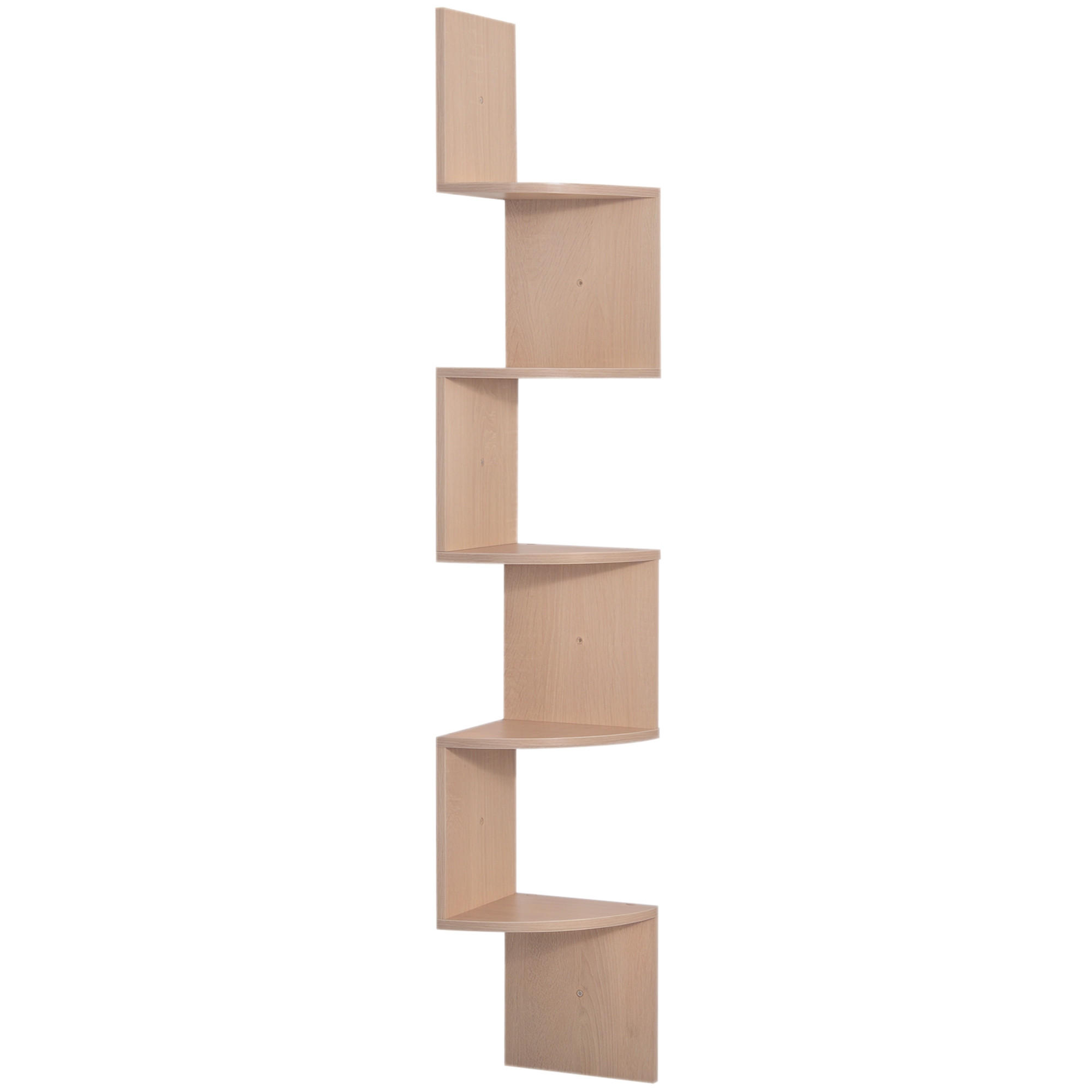 ECKREGAL in Eiche hell 20/20/126 cm - Beige, Holz (20/126/20cm) - PANGIVO