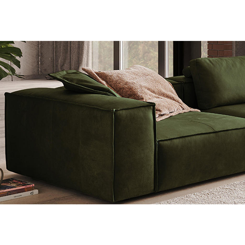 Thumbnail - Kawola Sofa, Grau, Leder, Echtholz, 4-Sitzer, Füllung: Komfortschaum, 366x68x118 cm, Wohnzimmer, Sofas & Couches, Sofas